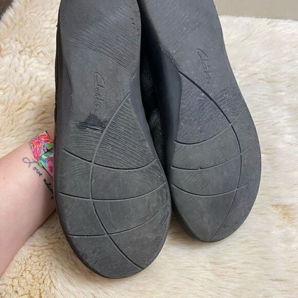 Clarks cloud steppers clogs in Black and silver size 9.5 - Picture 6 of 9